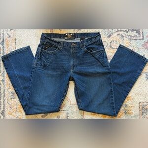 Ariat Rebar M4 Jeans Mens 36x34 Blue Low Rise Bootcut Denim Jeans